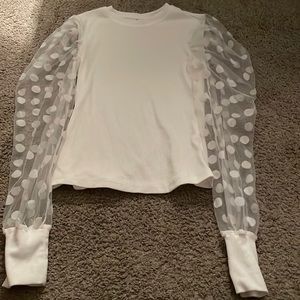 Shein White mesh top